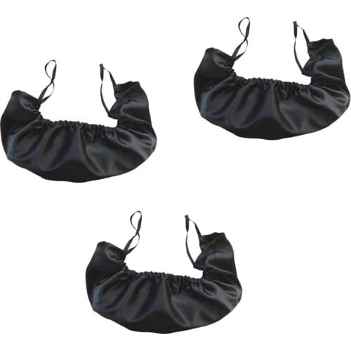 3Pcs Mens Bedtime Bib Adjustable Facial Hair Apron Guard Bonnet Rag - Beard Gains (Short String over Ear)