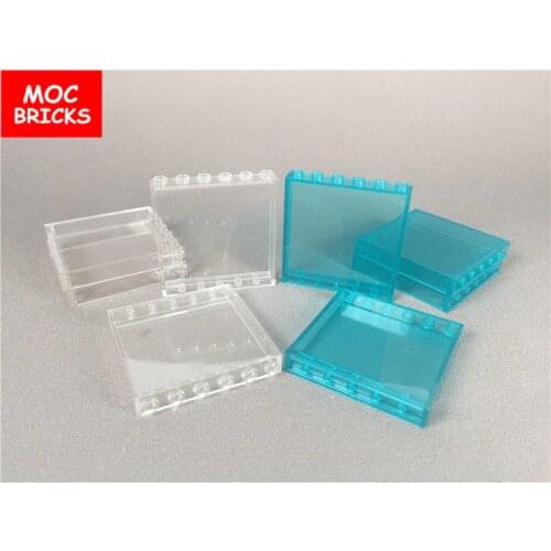 4pcs\lot Paneele Fenster Element - 1x5x6 Transparent Klar - 59349 rebrickable building blocks toys bricks creators kids gifts