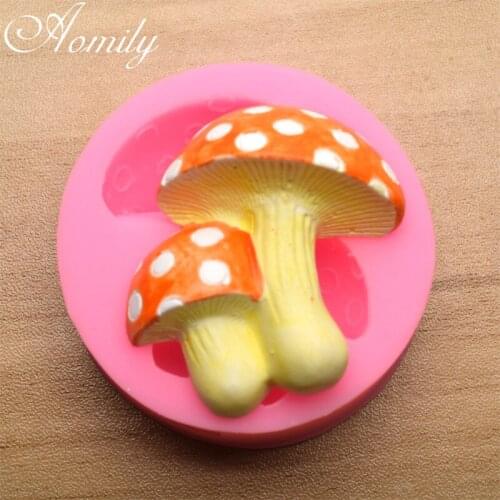 Amoliy Mushroom Fondant Silicone Mold Cake Decoration Accessories Chocolate Candy Bakeware Mold Soap Mould Baking Accessories