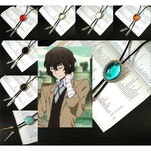 Anime Bolo Tie.Bungo Stray Dogs.Osamu Dazai Cosplay Necklace Bolo Tie Halloween Cosplay Necklace Pendant Christmas Gift