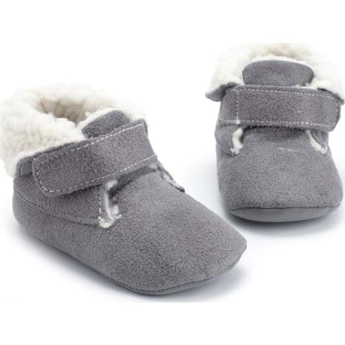 New Baby Boys Boots Imitation Leather Suede Flanging Erect Peanut Suede Inner Winter Warm Casual Boots Baby Shoes For Boys Girls