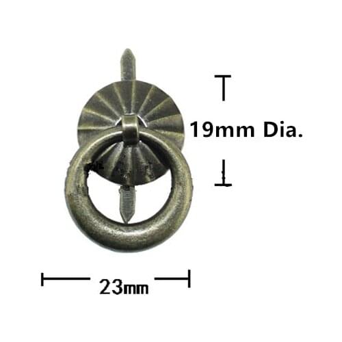 Antique Bronze Cabinet Knobs and Handles Furniture Knobs Kitchen Drawer Cupboard Ring Pull Handles Furniture Fittings,19mm,20Pcs