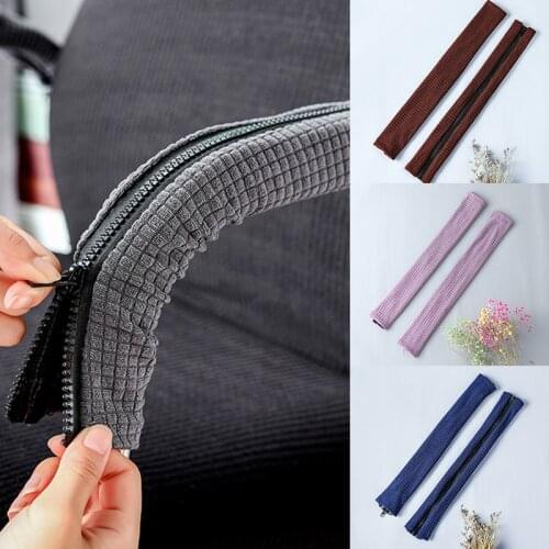 2pcs Elastic Armrest Cover With Zipper for Office Computer Chair Solid Color Armchair Washable Universal Office Home Banquet