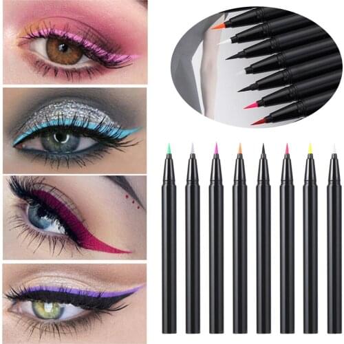3 In1 Colorful Magic Eyeliner Glue Pen Self-adhesive False Eyelashes No Glue Non Magnetic Waterproof Fast Dry Eye Liner Tools