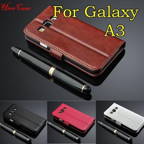 For Samsung Galaxy A3 A3000 Case Flip Wallet Genuine Leather Cover For Samsung Galaxy A3 A310 2016 Stand Function Card Holder