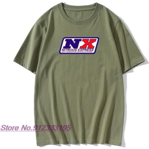 Nitrous Express Logo Designers T-shirts for Men Printed Brand New Street Tee Shirt Crew Neck Cotton Fabric Funky Tshirt Custom