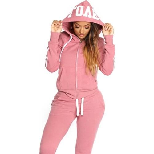 Two Piece Set Tracksuit Women Spring Autumn Clothes Zipper Hooded Coat Top and Pants Jogging Suit Womens Sets Conjunto Feminino