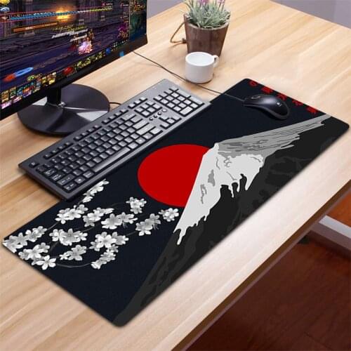 Mouse Pad Kawaii Non-Slip Mousepad Gamer 90x40 XXL Deskmat Computer Accessories Keyboard Mausepad Anime Cherry Blossoms Flower
