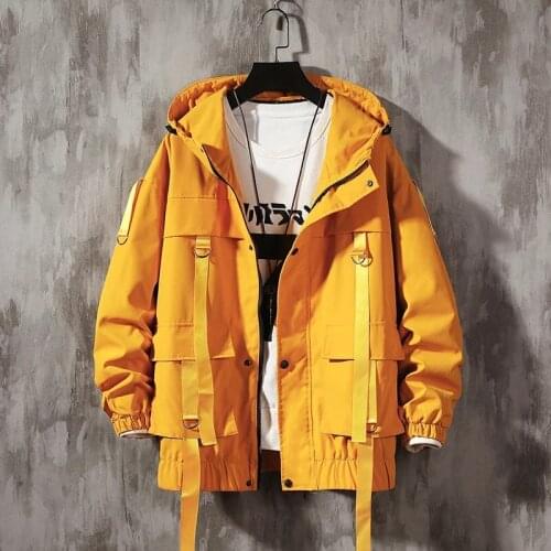 New Spring Autumn Man Streetwear Casual Style Jacket Solid Color Mens Windbreaker Male Oversize Pockets Brand Clothing