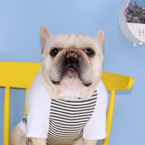 Tiger Dog Summer Dog Clothes Soft T-shirt Thin Striped Round Neck T-shirt For Small Medium Corgi Teddy Dog Puppy Pet Clothing