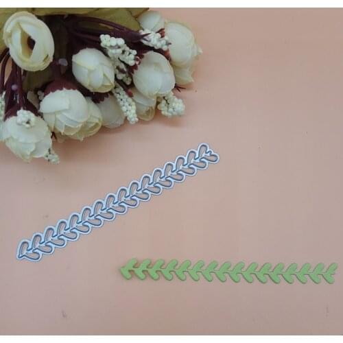 Leaves Floral Lace line Border Borderline Clear stamp Cut Dies Stencils For DIY Scrapbooking Card Album Photo Decoration