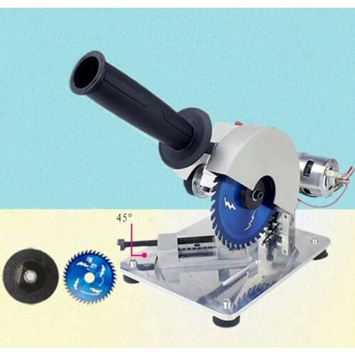 96W Micro Cutting Machine Multifunctional Small Mini Table Saw Stainless Steel Copper Wood Stone Desktop Electric Circular Saw