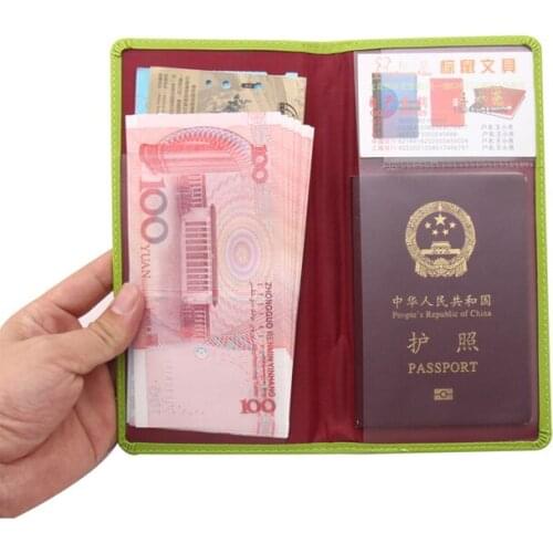 Multi Functional Credit Card Women Passport Cover Travel Large Capacity Long Wallet Document Passport Holder (custom available)