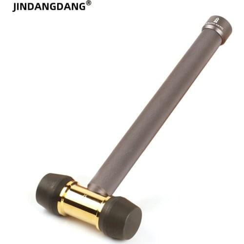 Multifunctional Double-Sided Nylon Hammer With Rubber Band, Detachable 45 Steel Aluminum-Magnesium Gold-Plated Hammer