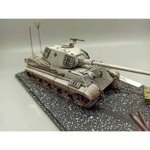 Diecast Alloy Model Metal 1/72 World War II 1945 Germany Tiger II Tiger King Heavy Tank Ornament Vehicle Gift Souvenir Display