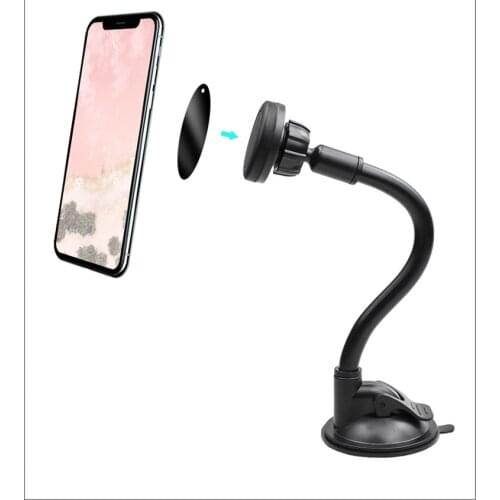 Long Neck Soft Tube 360 Degrees Rotatable Sucker Car Windshield Phone Holder For iPhone, Samsung Phone, Other Phones