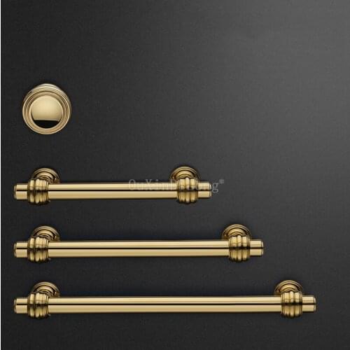 2PCS 3.75'' 5'' 6.3'' Polished Gold Dresser Handle Drawer Knob Pull Handle Kitchen Cabinet Pulls Door Handle Knobs Hardware GF59