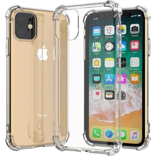 Transparent Shockproof TPU Phone Shell For iPhone 12 11 Pro Max X XR XS MAX Clear Cover For iPhone 7 8 Plus SE 2020 12 Mini Case