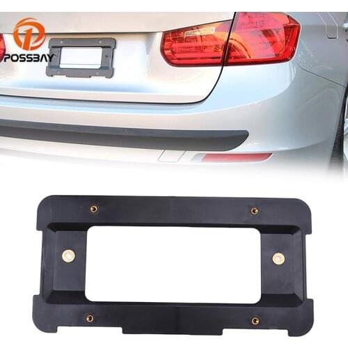 POSSBAY Car Rear License Plate Holder Bracket Mount Frame Fit for ALL BMW Models Auto License Plate Frame Tag Cover