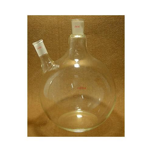 Flat Bottom,Glass Flask,5000ml,24/40,2-neck,5L,Twins Necks,Lab Chemistry Vessel