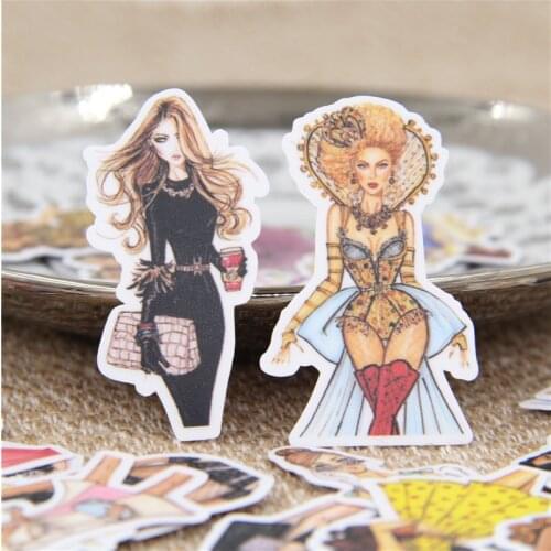 29 Pcs/lot Stylish and beautiful mode Decorative paper Sticker Decal For Phone Car Laptop Album diary Backpack Kids Toy Stickers