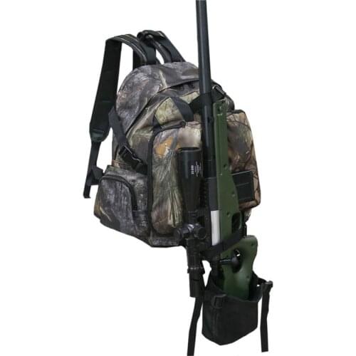 Tactical Daypack Hunting Backpack with Rifle Holder Camouflage Rain Cover Large Capacity Bow and Rifle Carry System Hunting Bag