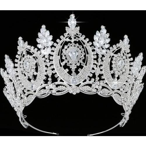 Tiaras And Crowns HADIYANA Classic Geometric Zircon Design Simple Elegant Women Wedding Hair Accessories BC4573 Haar Sieraden