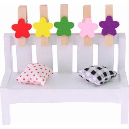 50-100pcs Photo Clips Wooden Crafts Home Decor Coloful Wood Clip Message Clip Decoration Accessories with Decoration Hemp 4 Nail