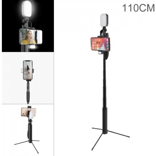 Integrated Selfie Stick Tripod Live Stabilizer with Adjustable Double Fill Light Mobile Phone Bracket Bluetooth Remote Control