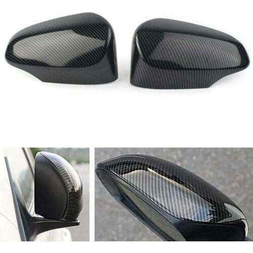 2Pcs Carbon Fiber Side Rear View Mirror Cover Trim for Toyota Corolla 2014-18