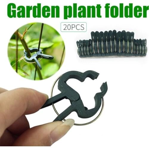 20pcs Grafting Clips Greenhouse Clamp Stand Plastic Plant Clip Fastener Bracket Fixed Stem Support Plant Grafting 2 Sizes
