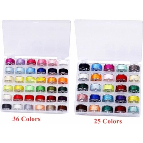 36 /25 Colors/set Embroidery Sewing Threads Sewing Machine Supplies Yarn Line Box Cross Stitch Sewing Craft Supplies
