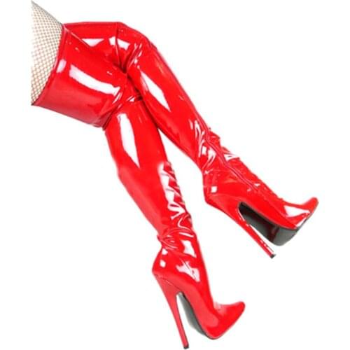 7.09in High Height Sex Boots Party Boots Stiletto Heel Over-The-Knee Boots US Size 6-14 No.12955