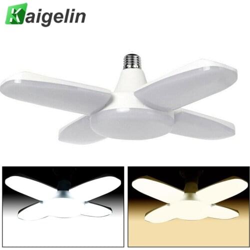 AC85-265V 80W 8000lm LED Ceiling Lamp Super Bright E27/E26 Fan Blade LED Lights Folding for Garage Home Office Ceiling Lighting
