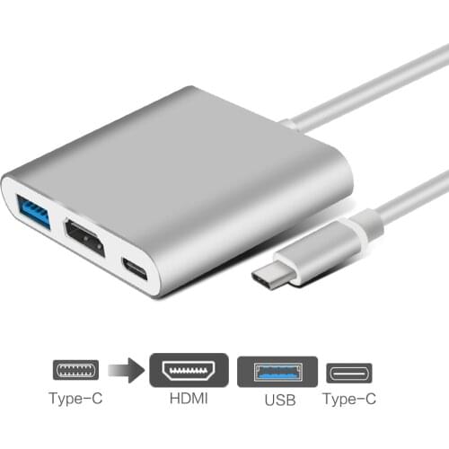 Thunderbolt 3 USB C3.1 Type C to HDMI USB3.0 Adapter Male to Female USB C HDMI Converter for Projector Computer HDTV Macbook pro