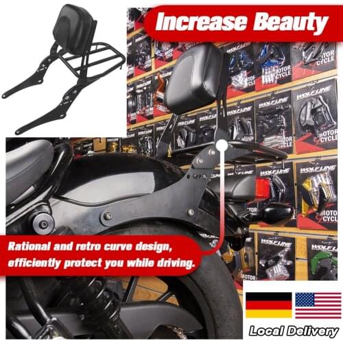 For Honda CMX 500 Rebel Accessories Luggage Rack Carrier Rear Passenger Sissy Bar Backrest CMX 300 CMX500 2020 2019 2018 2017 US