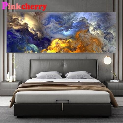 Diamond Embroidery Nordic Blue Cloud Abstract Picture Of Rhinestones Full Square Round Diamond Painting Large Size Cross Stitch