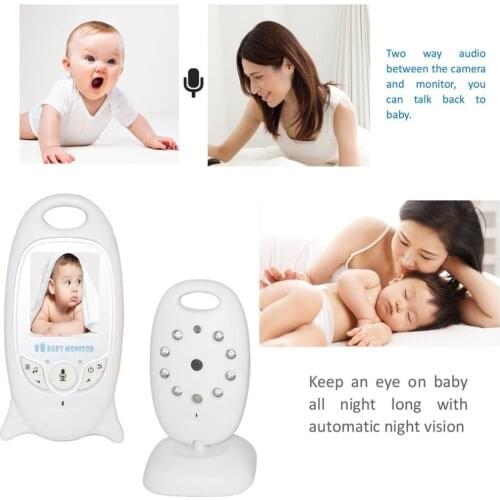 Wireless Digital Baby Monitor 2Inch Color Display Camera Night Vision Security Two Way Talk Back Temperature Monitoring VB601