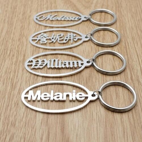 Personalized Name Keychain Custom Nameplate Keychain Customized Pendant Keychain Jewelry Birthday Christmas Gift