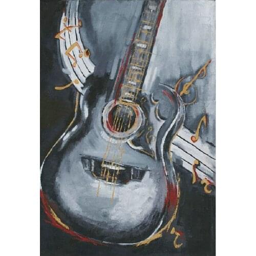 Diy Diamond Painting Cross Stitch Abstract guitar pattern 5D Full Diamond Embroidery picture Crystal rhinestones Mosaic painting