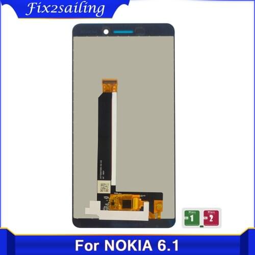 For Nokia 6.1 LCD for Nokia 6.1 Plus 6X Display Touch Screen Glass Panel Digitizer Assembly For Nokia 6 2018 6.1 TA-1043 TA-1045