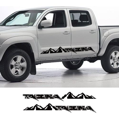 For Toyota Tacoma Pickup Door Side Sticker Truck Graphics Mountains Raptor Style Vinyl Decor Covers Car Decals Auto Accessories
