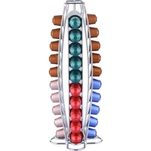 40 pcs Nespresso Capsules Dispenser Coffee Pod Holders Storage Racks Organization Shelves Standing without Capsules