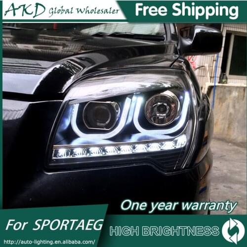 Headlights For KIA Sportage 2007-2013 DRL Daytime Running Lights Head Lamp LED Bi Xenon Bulb Fog Lights Tuning Car Accessories