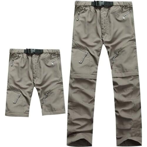 Hot Sale Summer Detachable Quick Dry Men Pants Waterproof Military Active Multifunction Trousers Pockets Mens Casual Cargo Pants