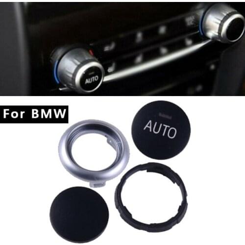 Car Control Button Knob Auto Inner Black+Silver For BMW 61319393931 Replacement AC Control Rotary Button