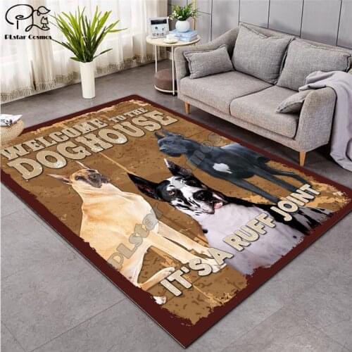 Dog carpet kids room soccer rug field parlor bedroom living room floor mats children large rugs home mat style-2