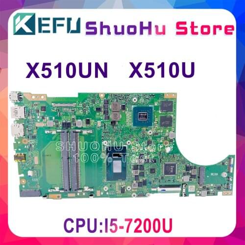 KEFU X510UA Motherboard For ASUS X510UNR X510UR S5100UR S5100UQ X510URR S5100UA Laptop Motherboard Tested original I7-7500U CPU