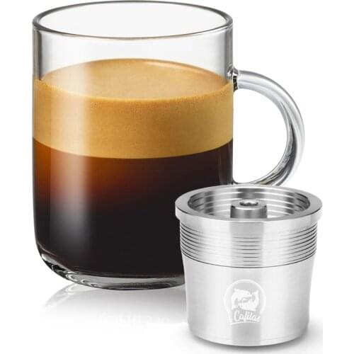 ICafilas Reusable Crema Coffee Capsule For illy X7.1 X8 X9 Y3 Y5 Y1.1 Cafe Filter Cup Dripper Stainless Steel Refillable Basket