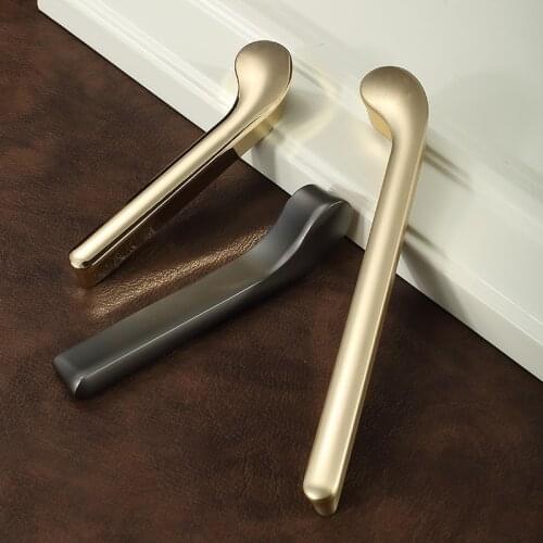 Musical Note Shape Handle Modern Simple Cabinet Door Handles Zinc Alloy Wardrobe Gold/Gery Drawer Pulls Furniture Hardware